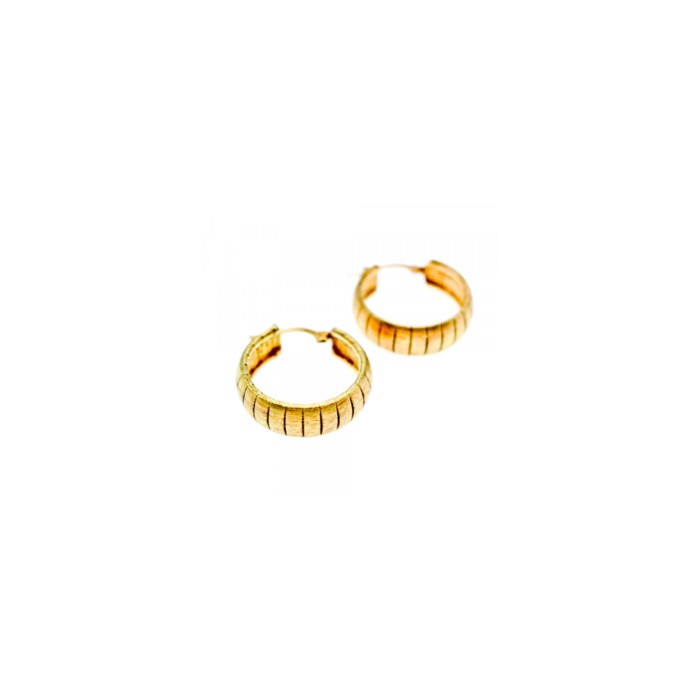 925 Sterling Silver Gold Plated Earrings Italy