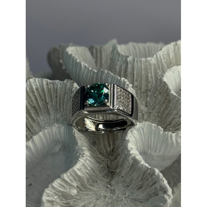 Mens 925 Sterling Silver CZ Ring Sizable 9