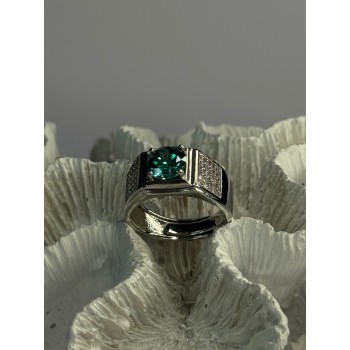 Mens 925 Sterling Silver CZ Ring Sizable 9