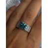 Mens 925 Sterling Silver CZ Ring Sizable 9