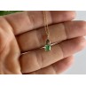 10K YELLOW GOLD TSAVORITE & DIAMONDS CHAIN WITH PENDANT
