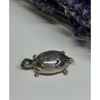 925 Sterling Silver Turtle Brooch
