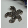 925 Sterling Silver Marcasite Starfish Brooch