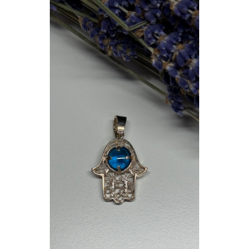 925 Sterling Silver Hamsa Hand Amulet Pendant