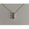 14K YELLOW GOLD TANZANITE & WHITE SAPPHIRE CHAIN WITH PENDANT