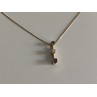 14K YELLOW GOLD TANZANITE & WHITE SAPPHIRE CHAIN WITH PENDANT