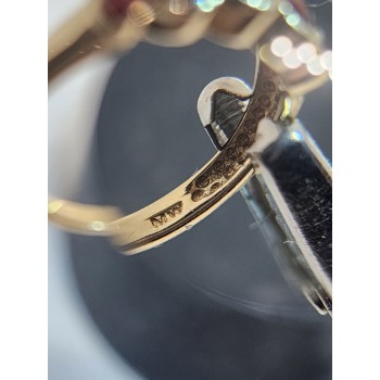 10K 417 YELLOW GOLD & GARNET RING MW SIZE 6