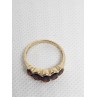 10K 417 YELLOW GOLD & GARNET RING MW SIZE 6
