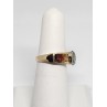 10K YELLOW GOLD TOPAZ, AMETHYST, PERIDOT, CITRINE & GARNET RING  SIZE 5