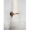 10K YELLOW GOLD SAPPHIRE & DIAMONDS RING  SIZE 5.5