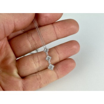 10K WHITE GOLD DIAMONDS CHAIN WITH PENDANT