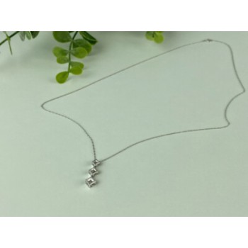 10K WHITE GOLD DIAMONDS CHAIN WITH PENDANT