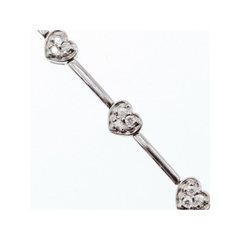 925 Sterling Silver CZ Bracelet 