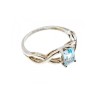925 Sterling Silver Blue Spinel Ring Size 11.25