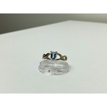 925 Sterling Silver Blue Spinel Ring Size 11.25