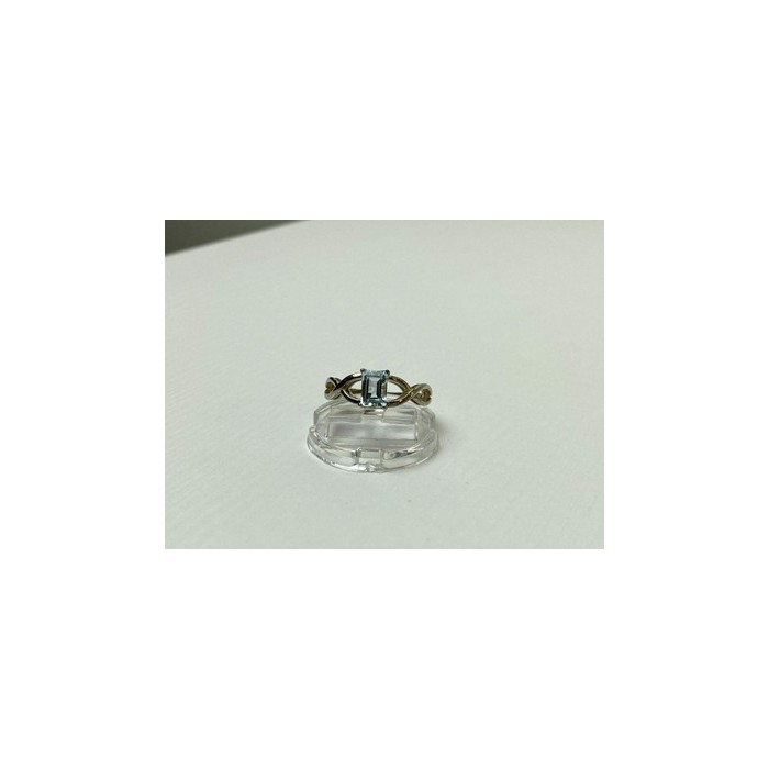 925 Sterling Silver Blue Spinel Ring Size 11.25