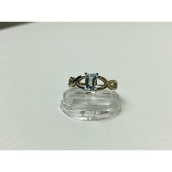 925 Sterling Silver Blue Spinel Ring Size 11.25