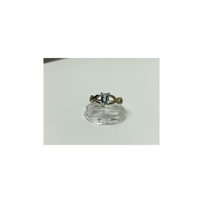 925 Sterling Silver Blue Spinel Ring Size 11.25