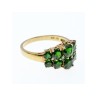 925 Sterling Silver Gold Plated Chrysolites Ring Size 11.5