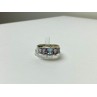 925 Sterling Silver Blue Spinel & Tanzanite Ring Size 11.25
