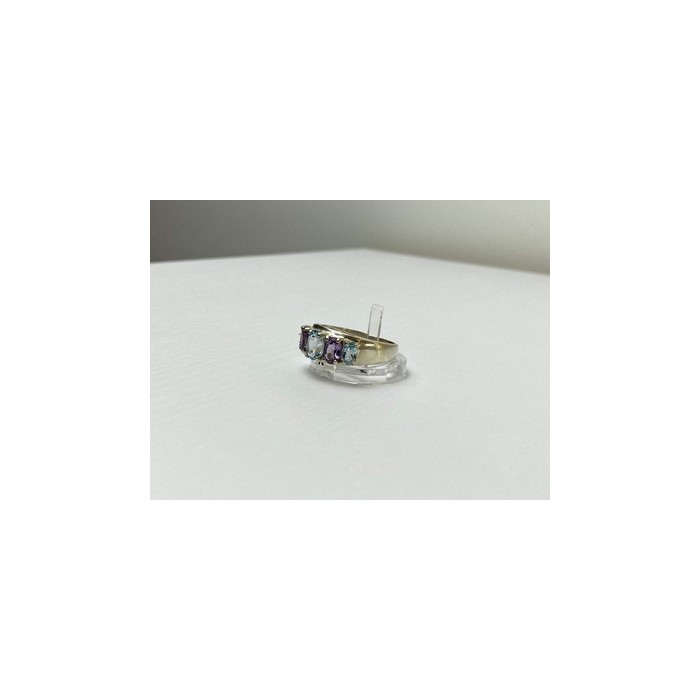 925 Sterling Silver Blue Spinel & Tanzanite Ring Size 11.25