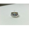 925 Sterling Silver Blue Spinel & Tanzanite Ring Size 11.25