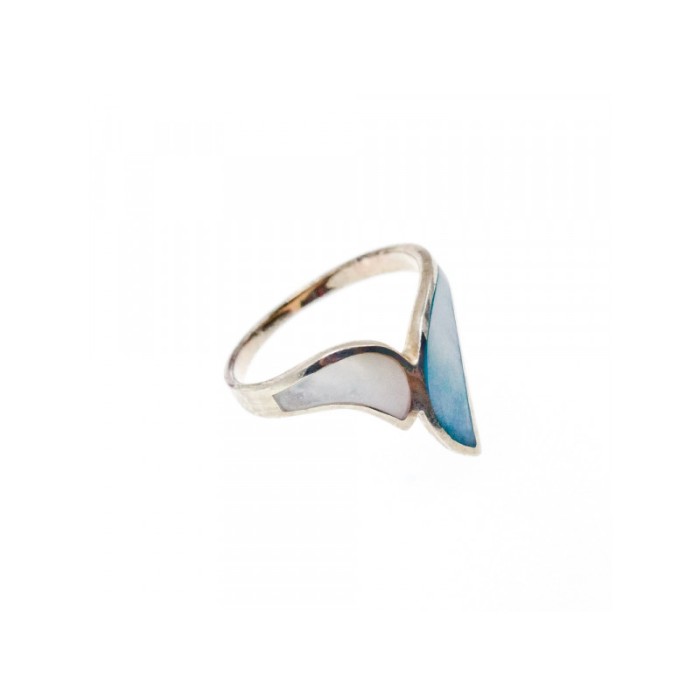 925 Sterling Silver Mother Of Pearl Ring Size 6