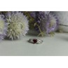 925 Sterling Silver Pink & White Topaz Ring Size 6.5