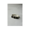925 Sterling Silver Sapphires & CZ Ring Size 6.5
