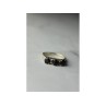 925 Sterling Silver Sapphires & CZ Ring Size 6.5