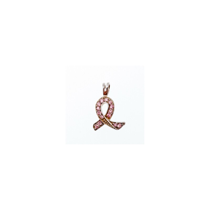 925 Sterling Silver Pink CZ Pendant