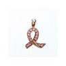 925 Sterling Silver Pink CZ Pendant