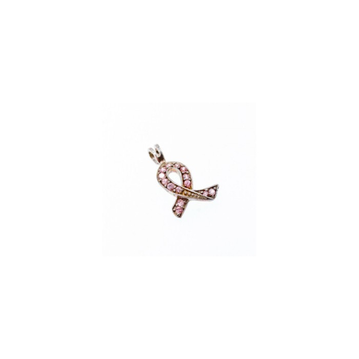 925 Sterling Silver Pink CZ Pendant
