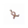 925 Sterling Silver Pink CZ Pendant