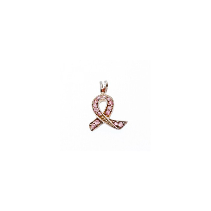 925 Sterling Silver Pink CZ Pendant