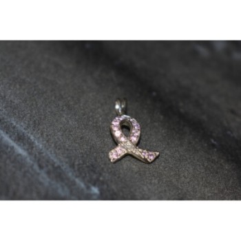 925 Sterling Silver Pink CZ Pendant