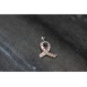 925 Sterling Silver Pink CZ Pendant
