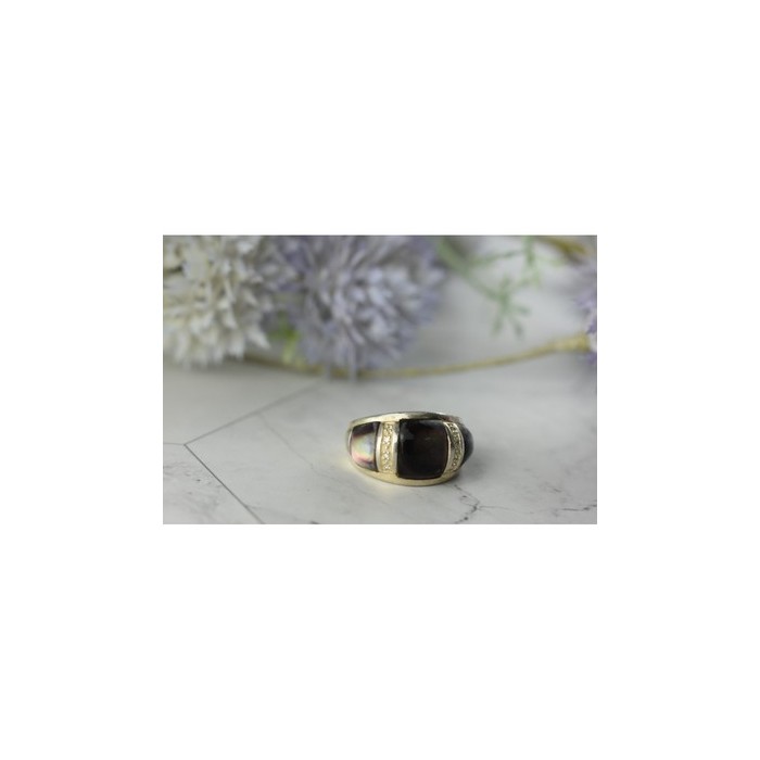 925 STERLING SILVER MOTHER OF PEARL RING SIZE 8