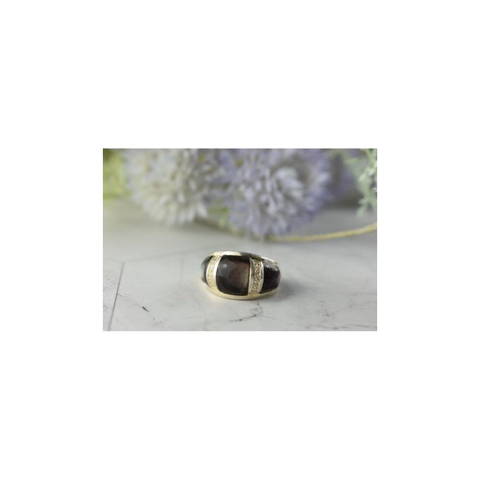 925 STERLING SILVER MOTHER OF PEARL RING SIZE 8