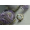 925 Sterling Silver Mother Of Pearl Openwork Ring Size 6.5