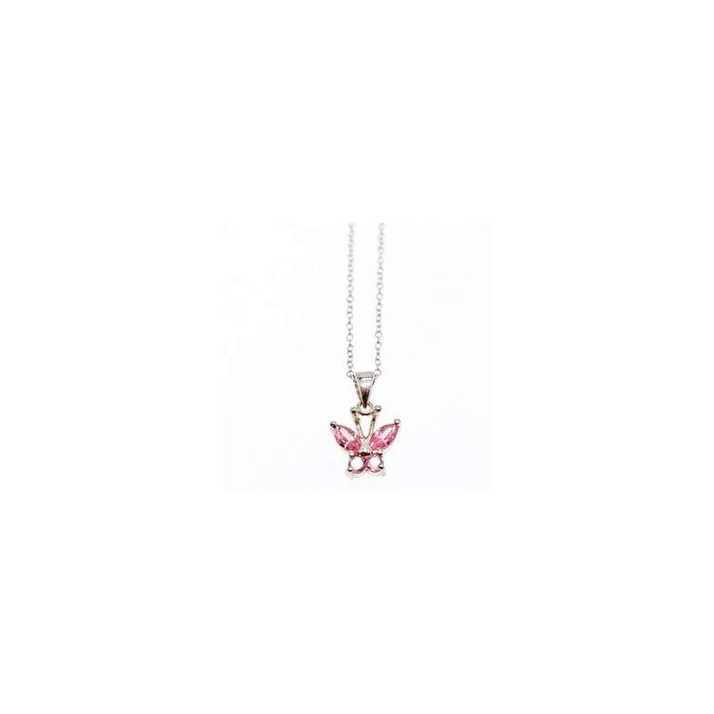 925 Sterling Silver Pink CZ 