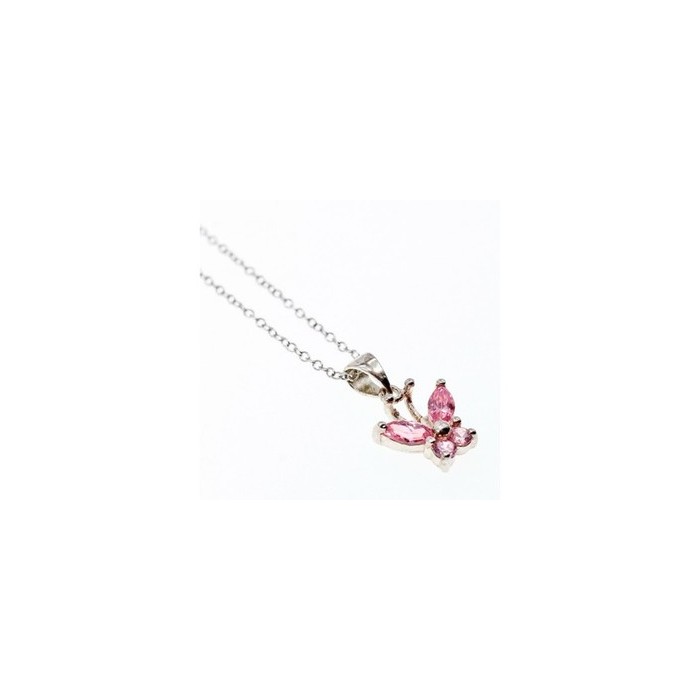 925 Sterling Silver Pink CZ 