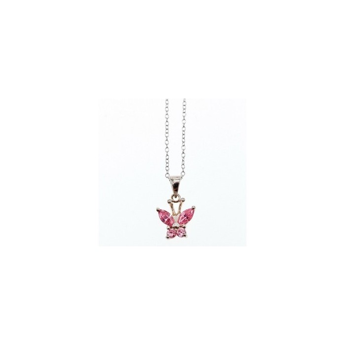 925 Sterling Silver Pink CZ 