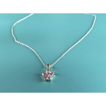 925 Sterling Silver Pink CZ 