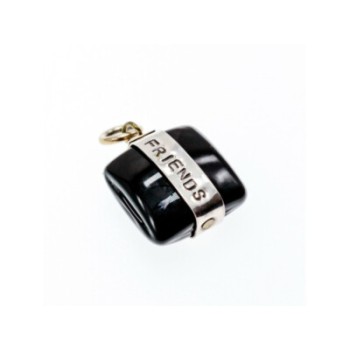 925 Sterling Silver Onyx Friends Pendant