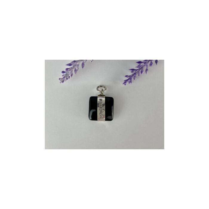 925 Sterling Silver Onyx Friends Pendant