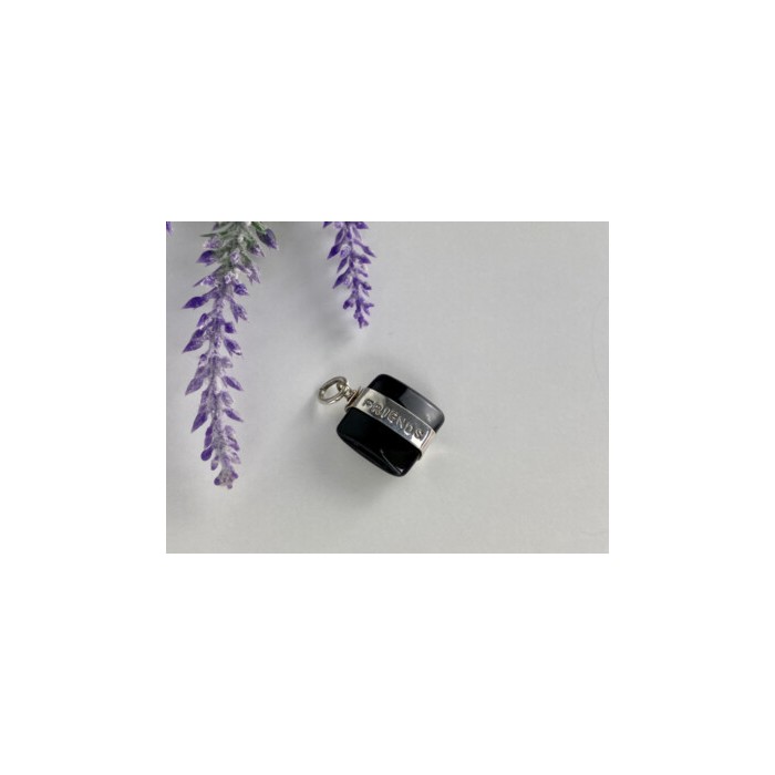 925 Sterling Silver Onyx Friends Pendant