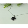 925 Sterling Silver Black & White Spinel Chain with Pendant