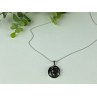 925 Sterling Silver Black & White Spinel Chain with Pendant