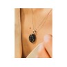 925 Sterling Silver Black & White Spinel Chain with Pendant